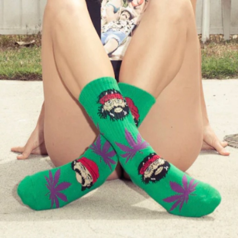 HUF. Cheech & Chong novelty 420 socks
